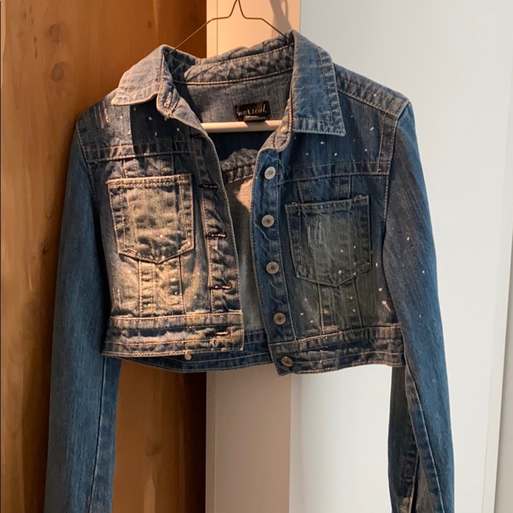 Cropped jean jacket